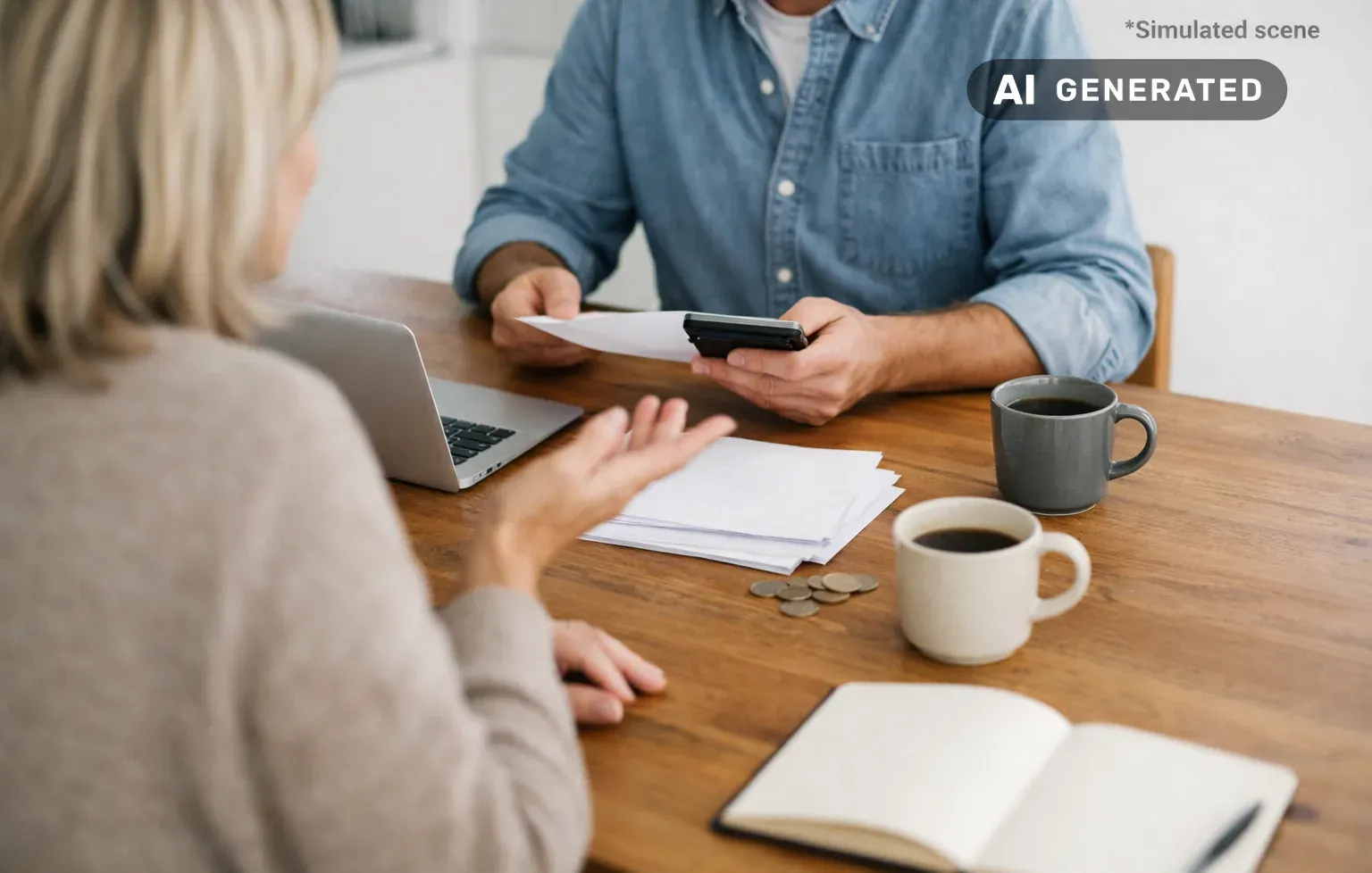 Gemensam ekonomi som sambo: sätt att dela kostnader och samtal att ta tidigt – AI-genererad bild