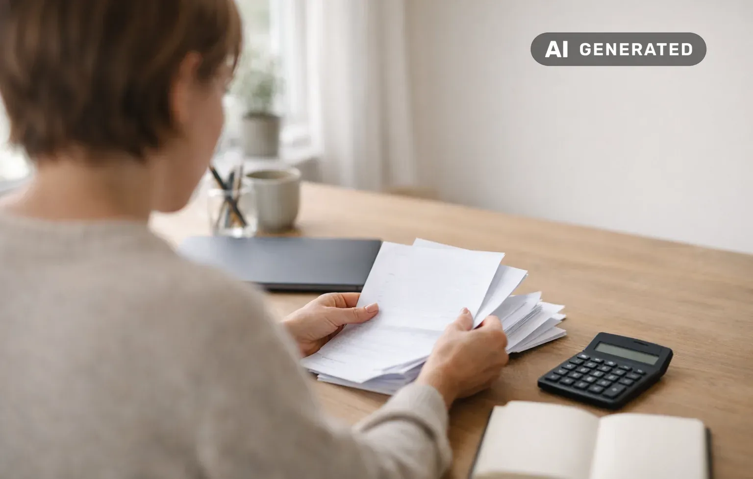 Oregelbunden inkomst: planera vardagsekonomin när lönen varierar – AI-genererad bild