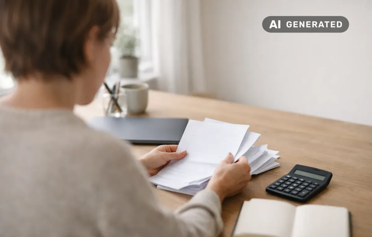 Oregelbunden inkomst: planera vardagsekonomin när lönen varierar – AI-genererad bild