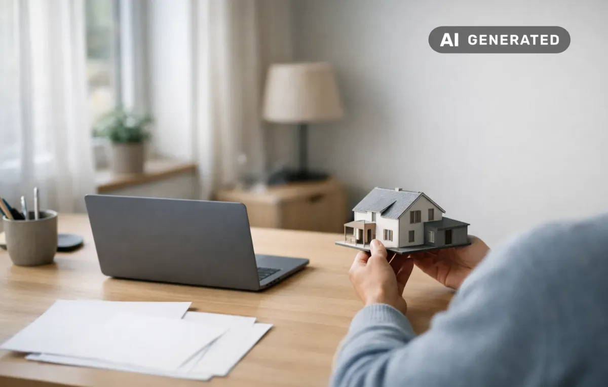 Fastighetsfonder jämfört med fastighetsaktier och direkt ägande – AI-genererad bild