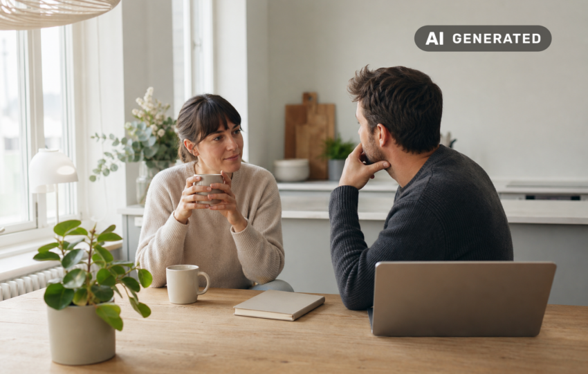 Buffert eller långsiktigt sparande: hur kan prioriteringen förstås? – AI-genererad bild